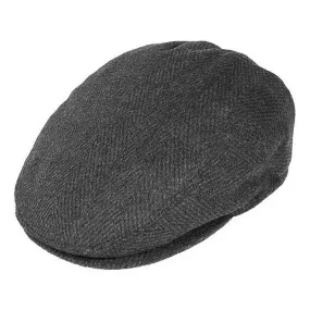 Herringbone Flat Cap Charcoal Wholesale Pack