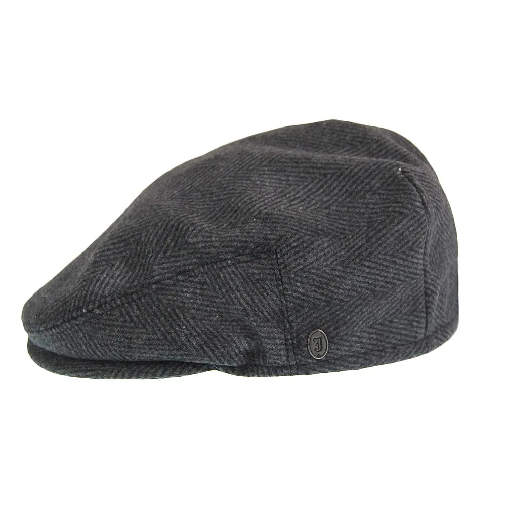 Herringbone Flat Cap Charcoal Wholesale Pack