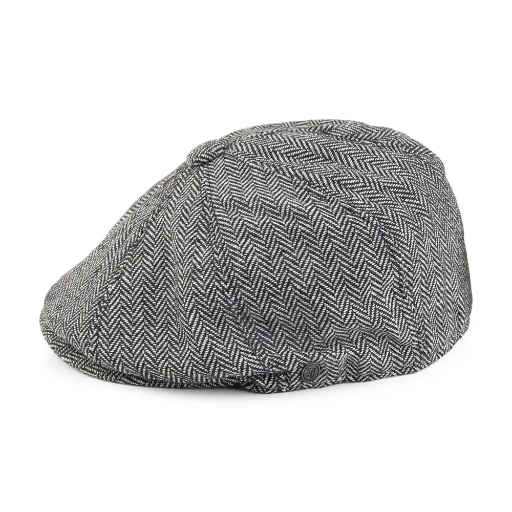 Herringbone Newsboy Cap - Grey