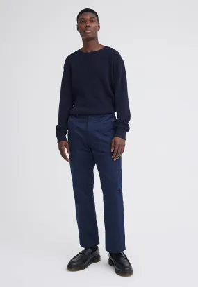 Hiles Italian Cotton Pant - Navy