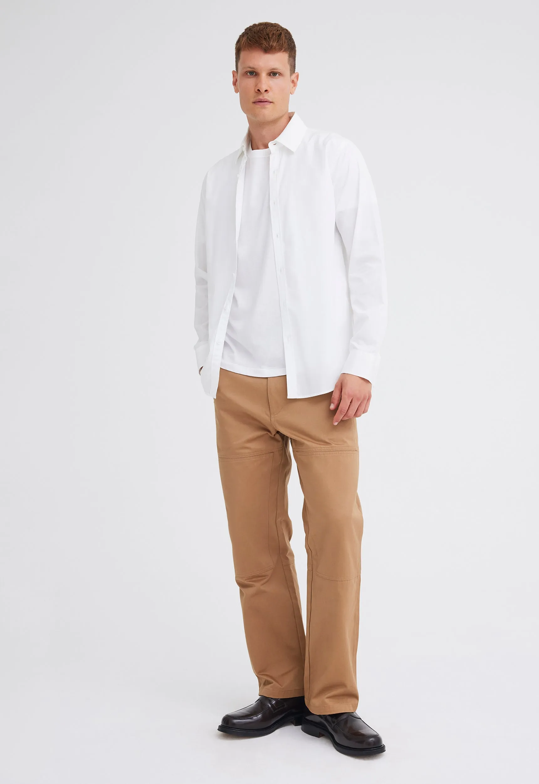 Hiles Italian Cotton Pant - Nutmeg Beige