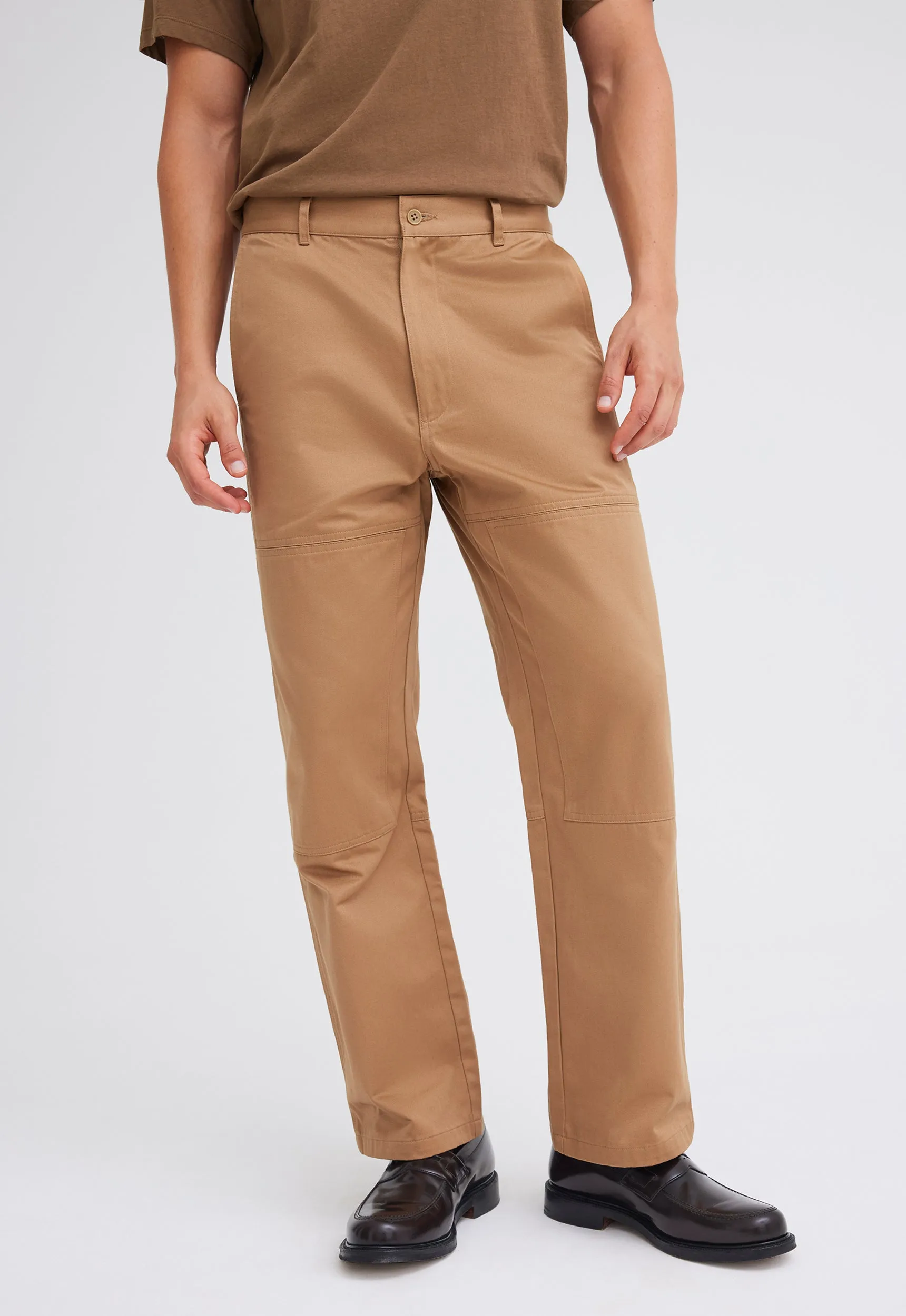 Hiles Italian Cotton Pant - Nutmeg Beige