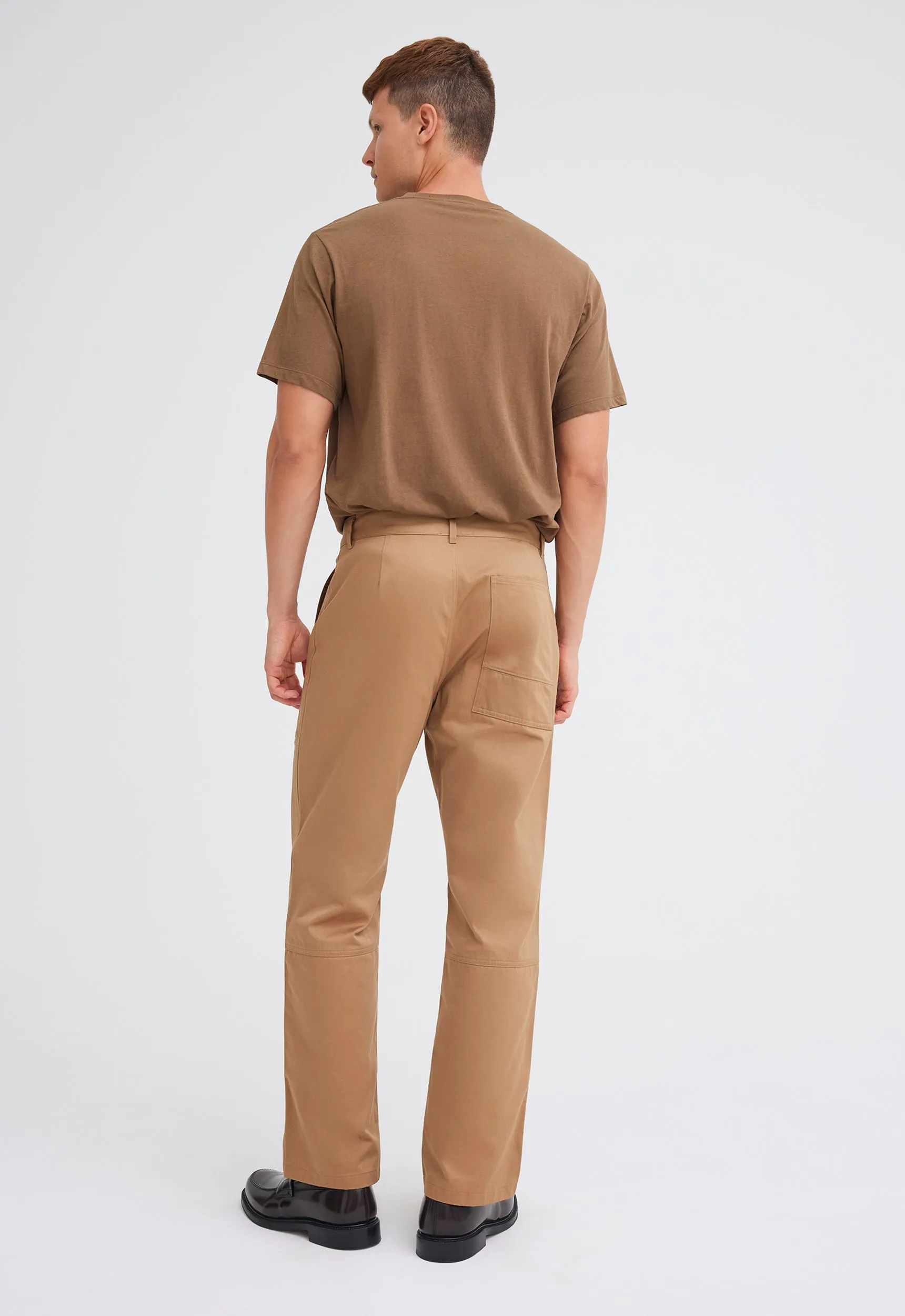 Hiles Italian Cotton Pant - Nutmeg Beige