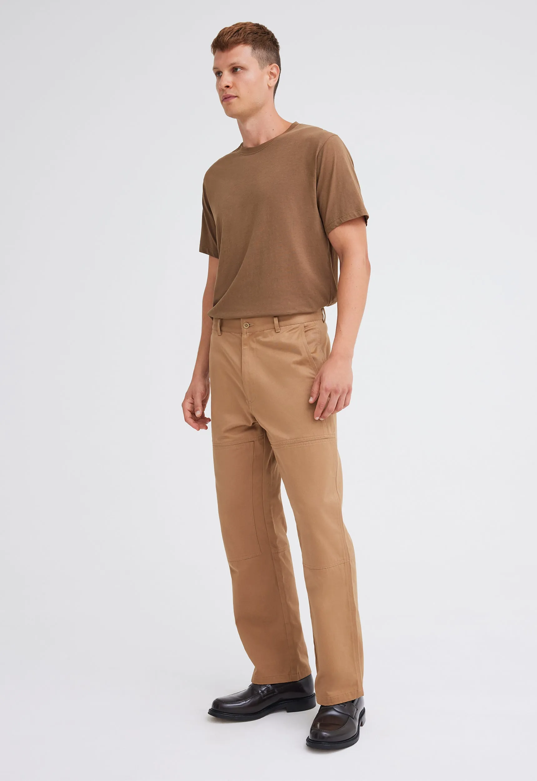 Hiles Italian Cotton Pant - Nutmeg Beige