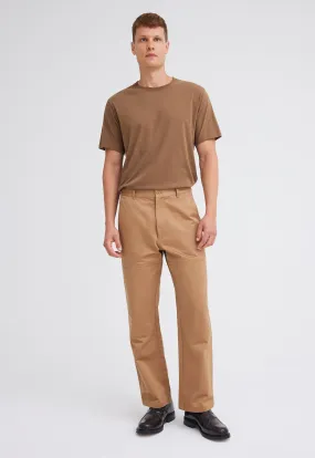 Hiles Italian Cotton Pant - Nutmeg Beige