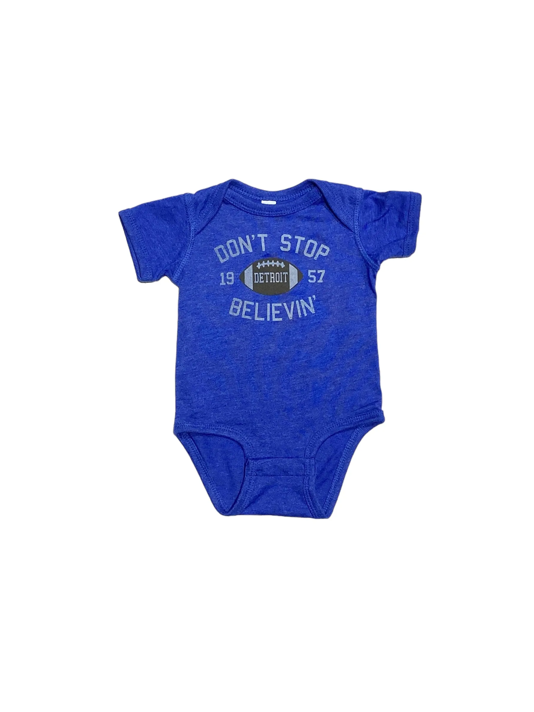 Ink Detroit - Don't Stop Believin' 1957 Baby Onesie - Royal Blue