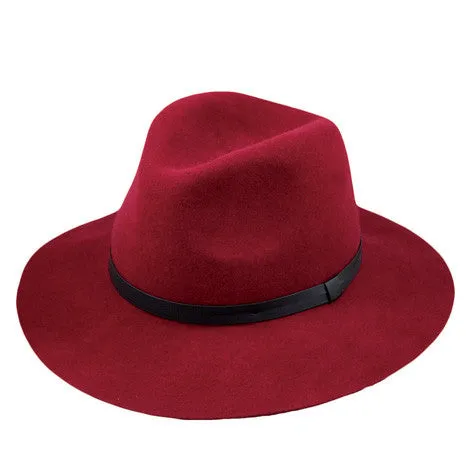 Jeanne Simmons - Wool Felt Floppy Fedora Hat