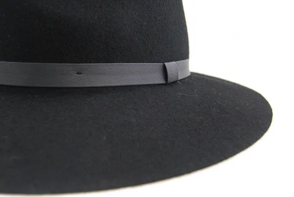 Jeanne Simmons - Wool Felt Floppy Fedora Hat