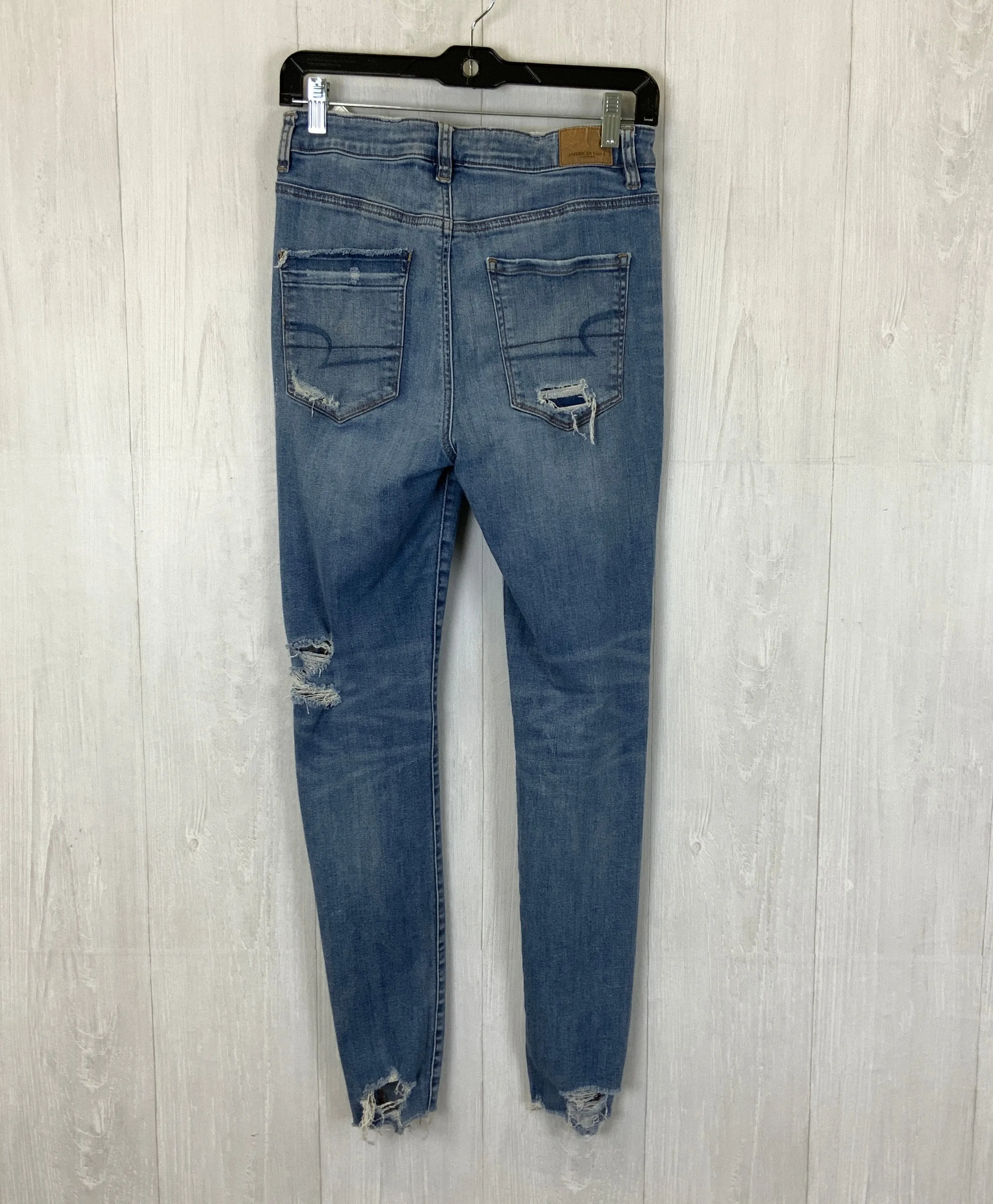 Jeans Skinny By American Eagle In Blue Denim, Size: 6