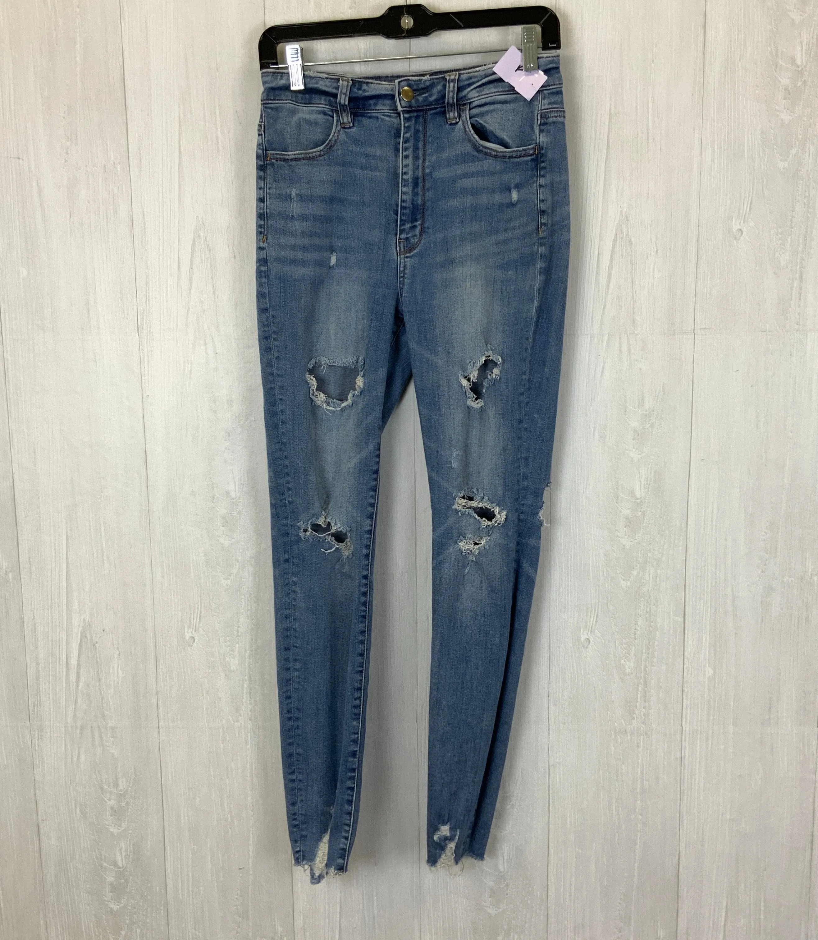 Jeans Skinny By American Eagle In Blue Denim, Size: 6