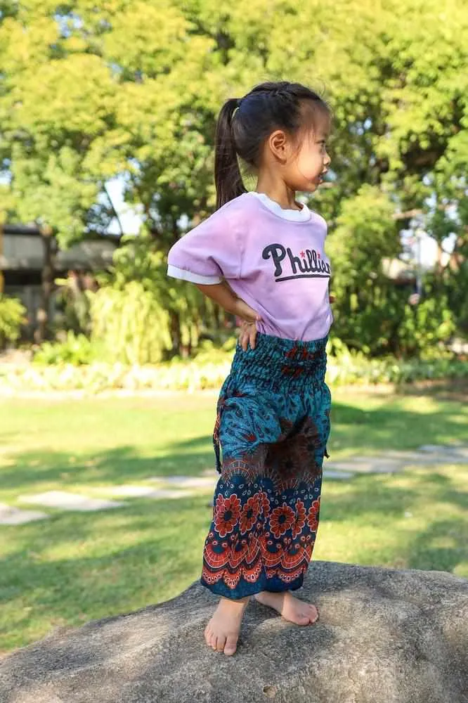 KIDS FLORAL HAREM PANTS