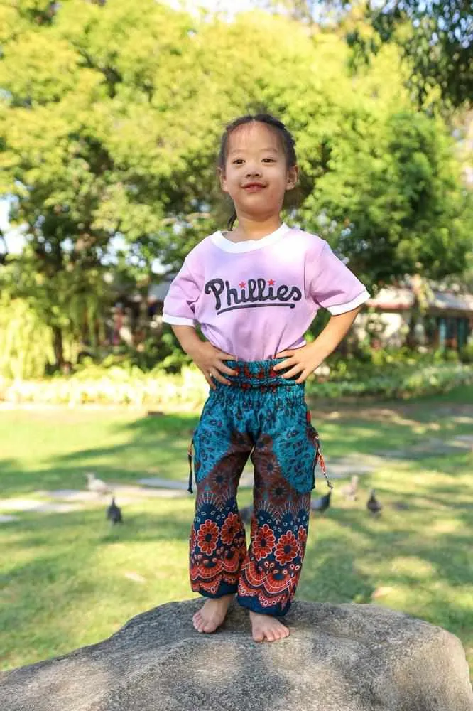 KIDS FLORAL HAREM PANTS