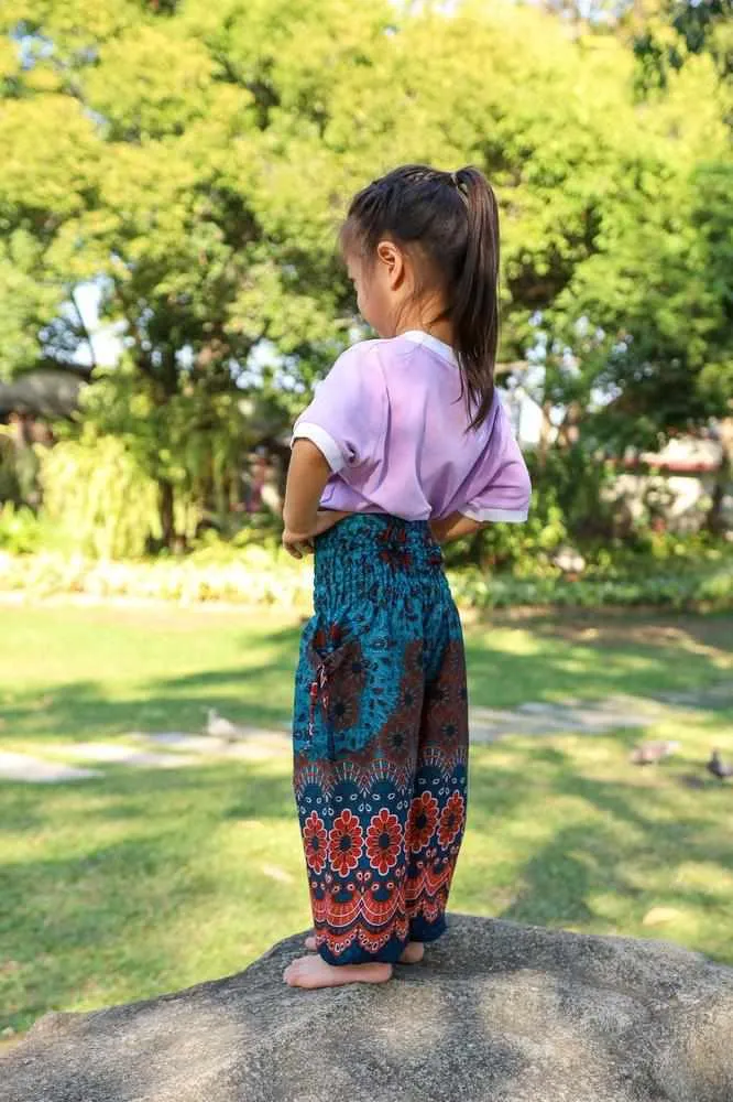 KIDS FLORAL HAREM PANTS