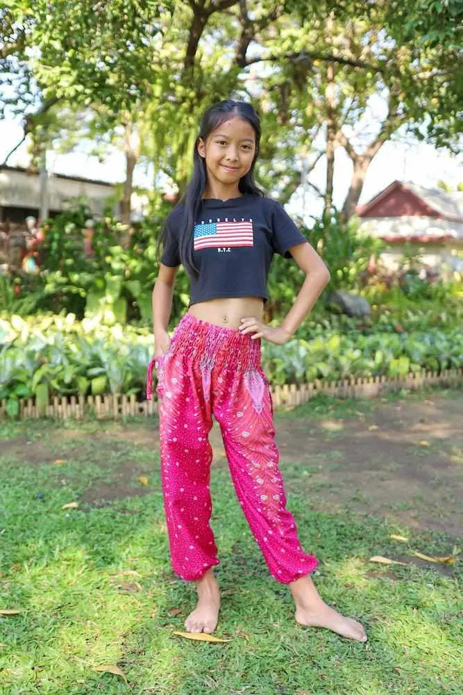 KIDS PEACOCK HAREM PANTS