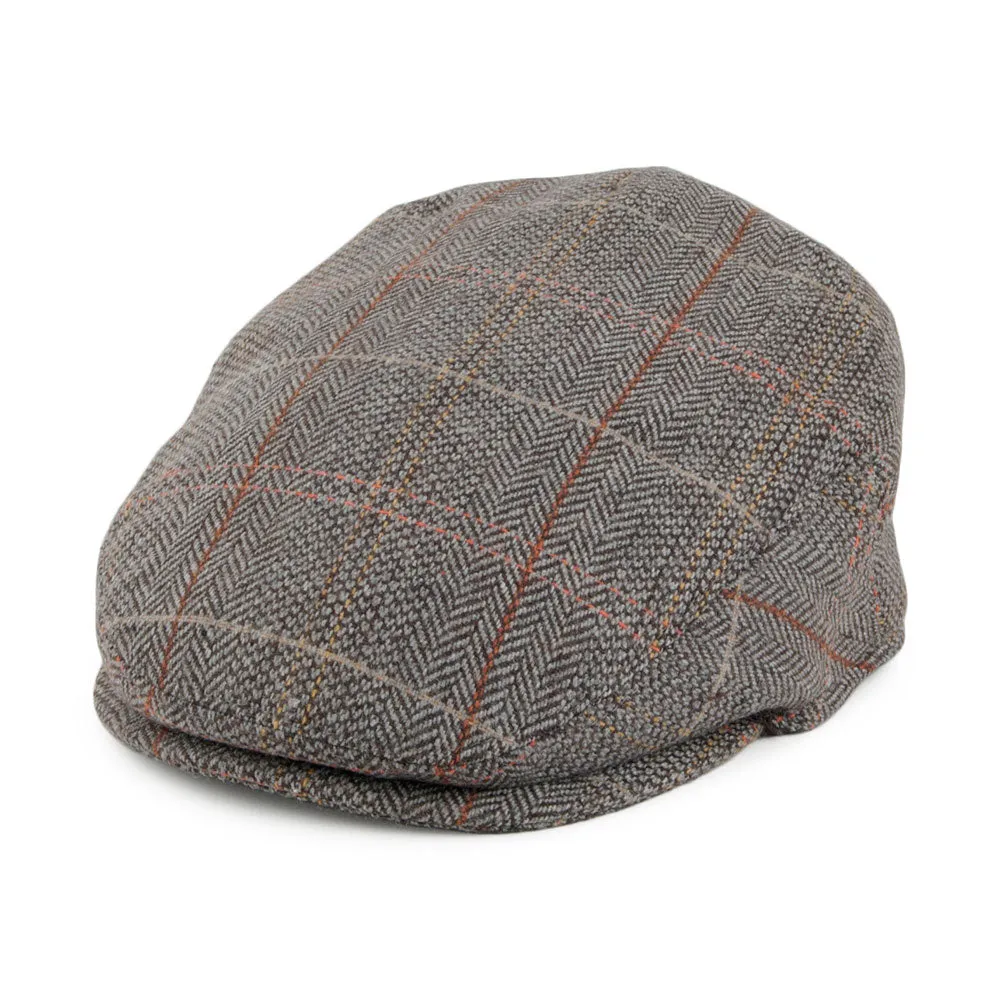 Kids Tweed Flat Cap Brown-Grey Wholesale Pack