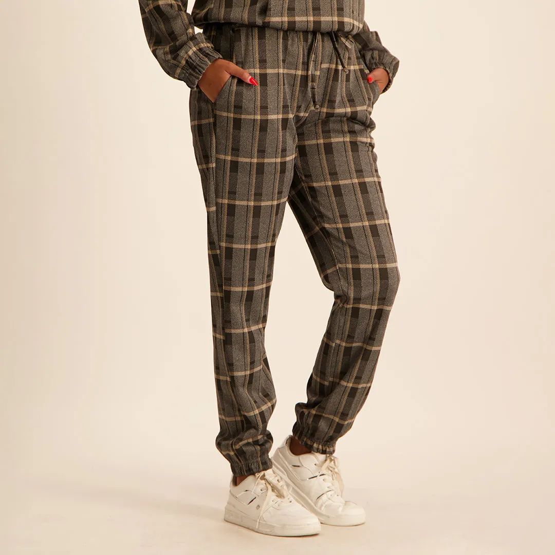 Ladies ciarra check jogger