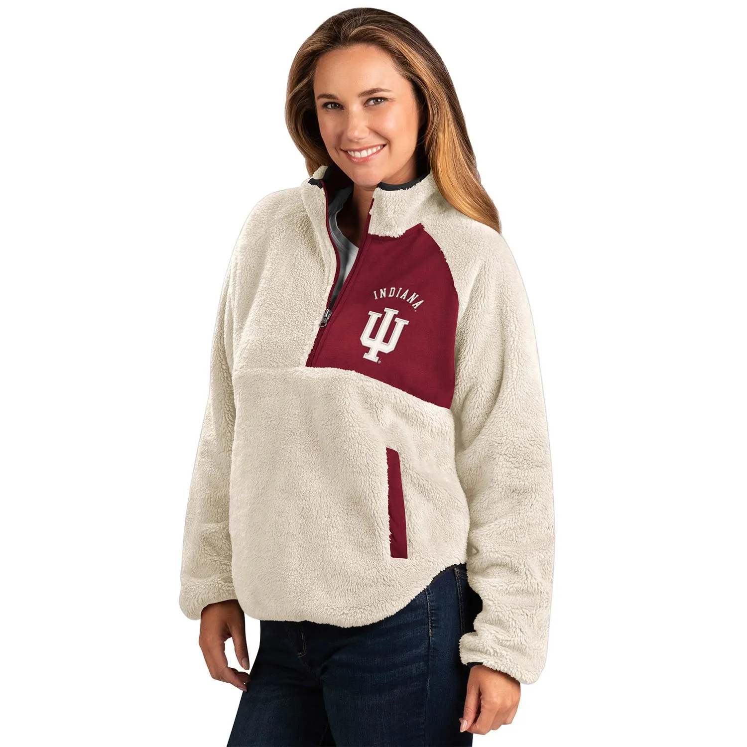 Ladies Indiana Hoosiers Fuzzy Skybox Jacket