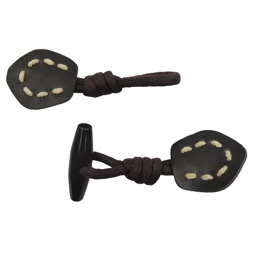 Leather and Cord Luxury Toggle Button