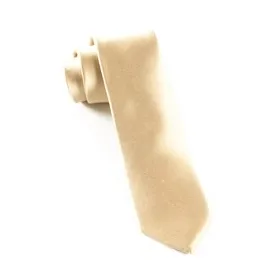 Light Champagne Solid Satin Necktie