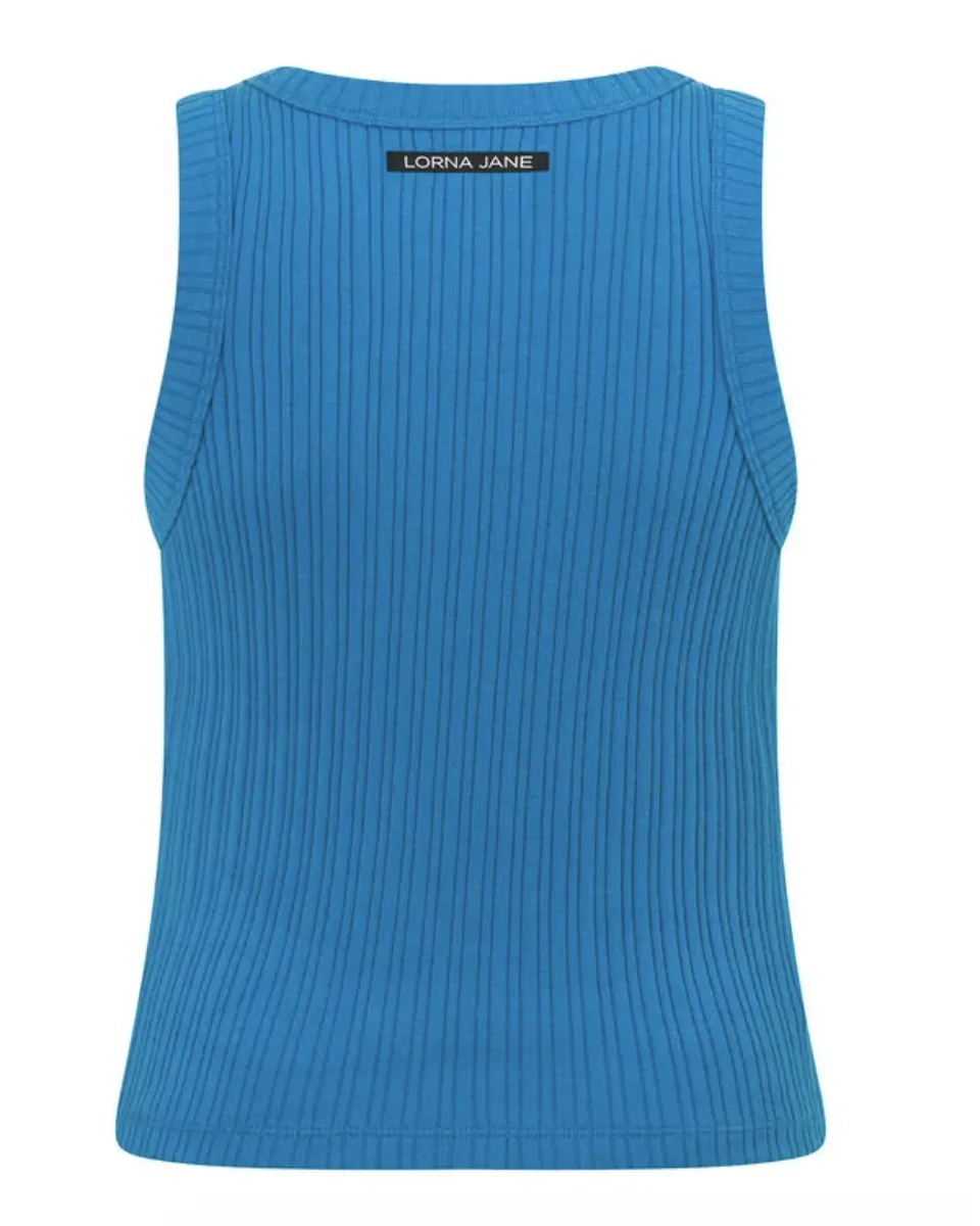 Lorna Jane Essential Wide Ribbed Tank - Cornflower