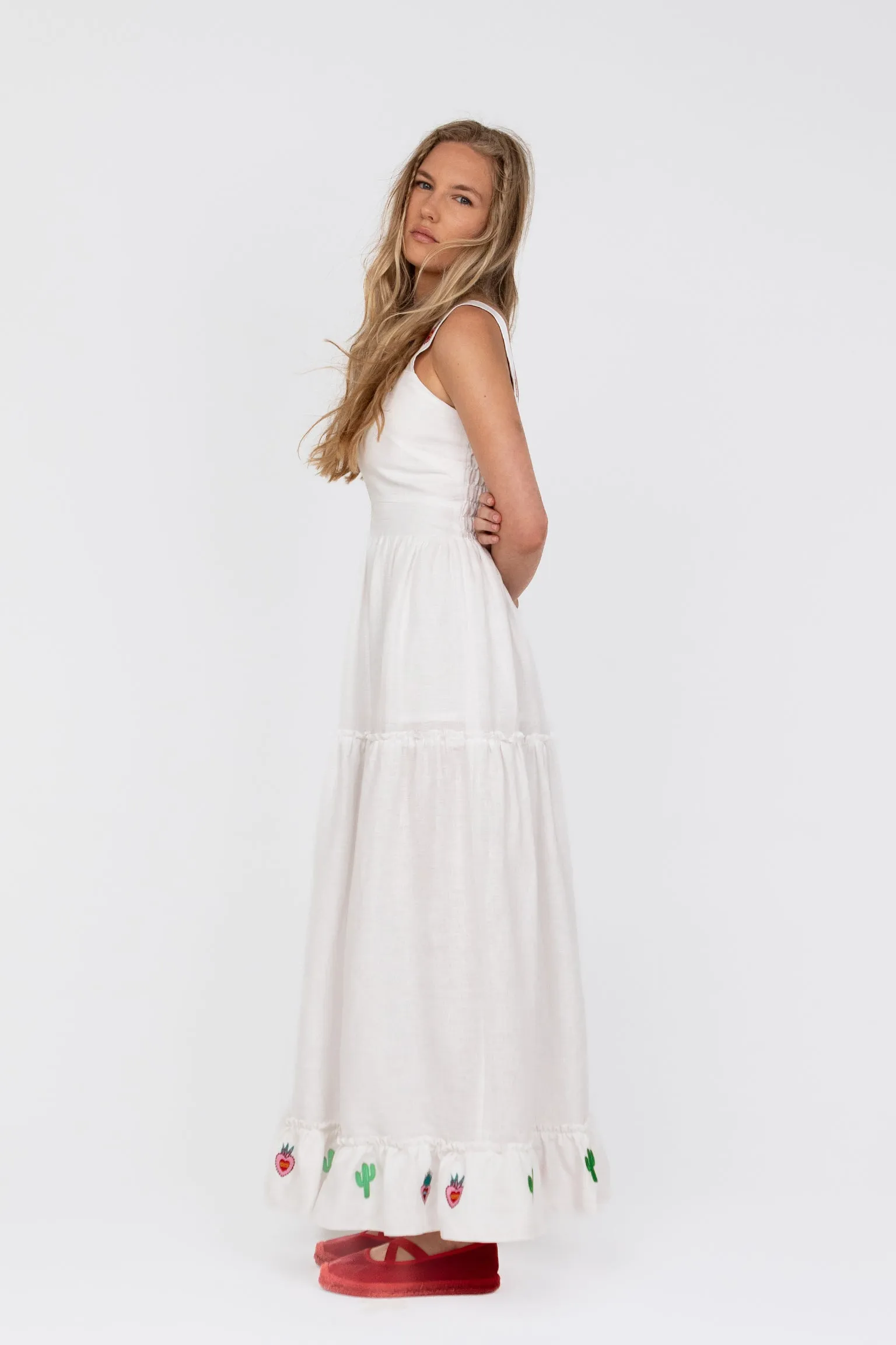 Luna Linen Salsa Dress