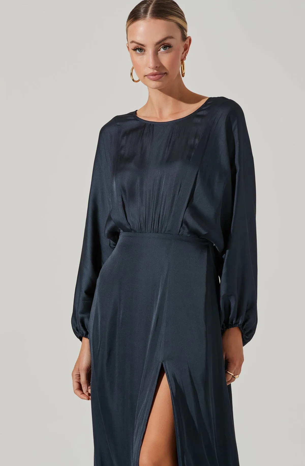 MARIN DOLMAN SLEEVE MIDI DRESS