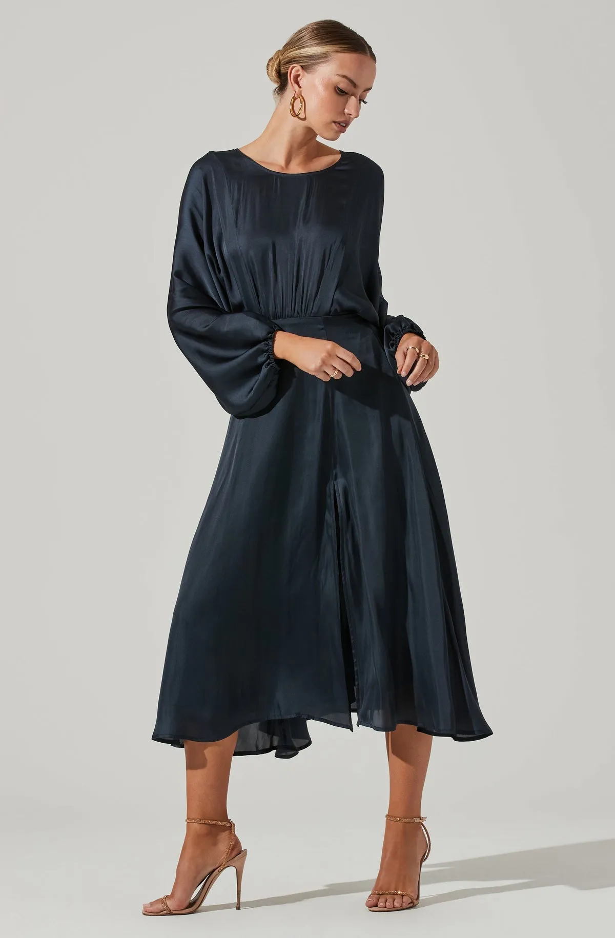 MARIN DOLMAN SLEEVE MIDI DRESS