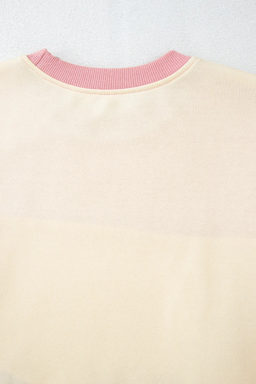 Meadow Mauve Colorblock Patchwork Drop Shoulder Sweatshirt