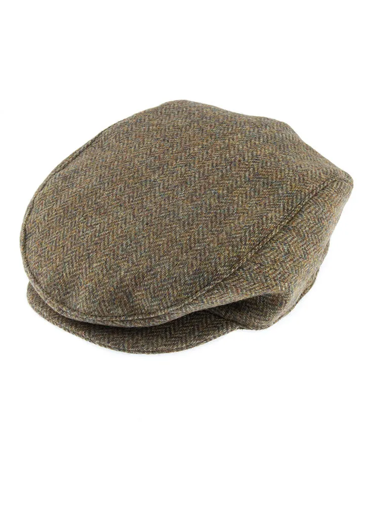 Men's Abraham Moon Herringbone Tweed Flat Cap