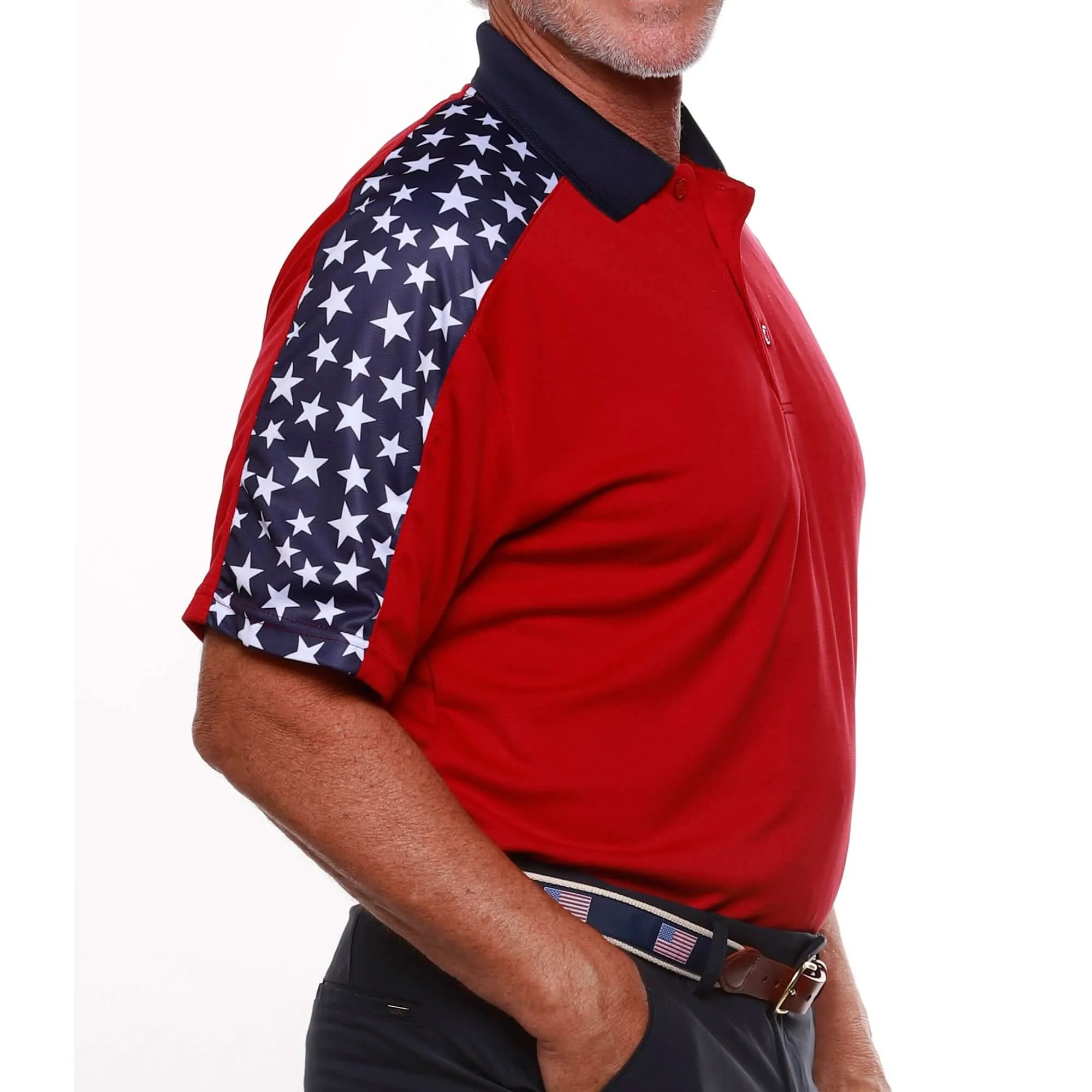 Men's Made in USA Patriotic Tech Polo Shirt