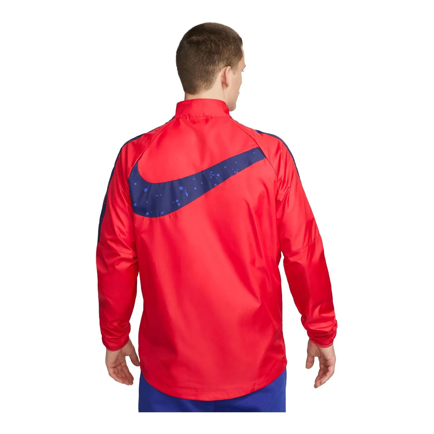 Men's Nike USA Splatter Swoosh Red Jacket