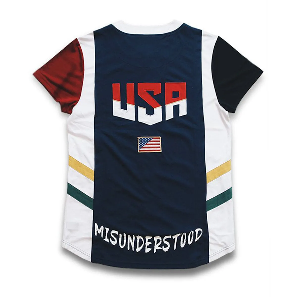 Misunderstood 1990's Color Panel USA Mesh Baseball Jersey