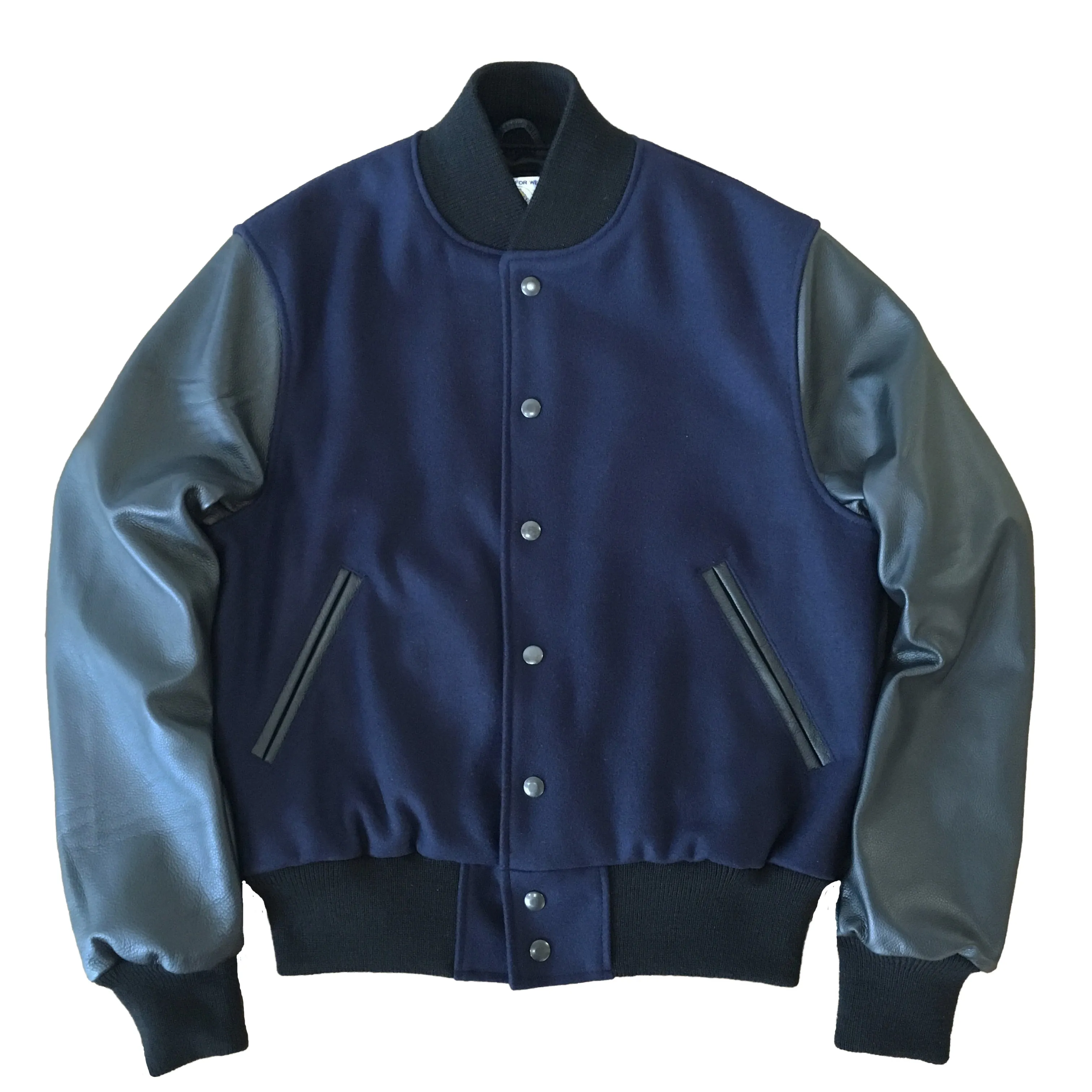 Navy/Black Contemporary Fit Varsity Jacket