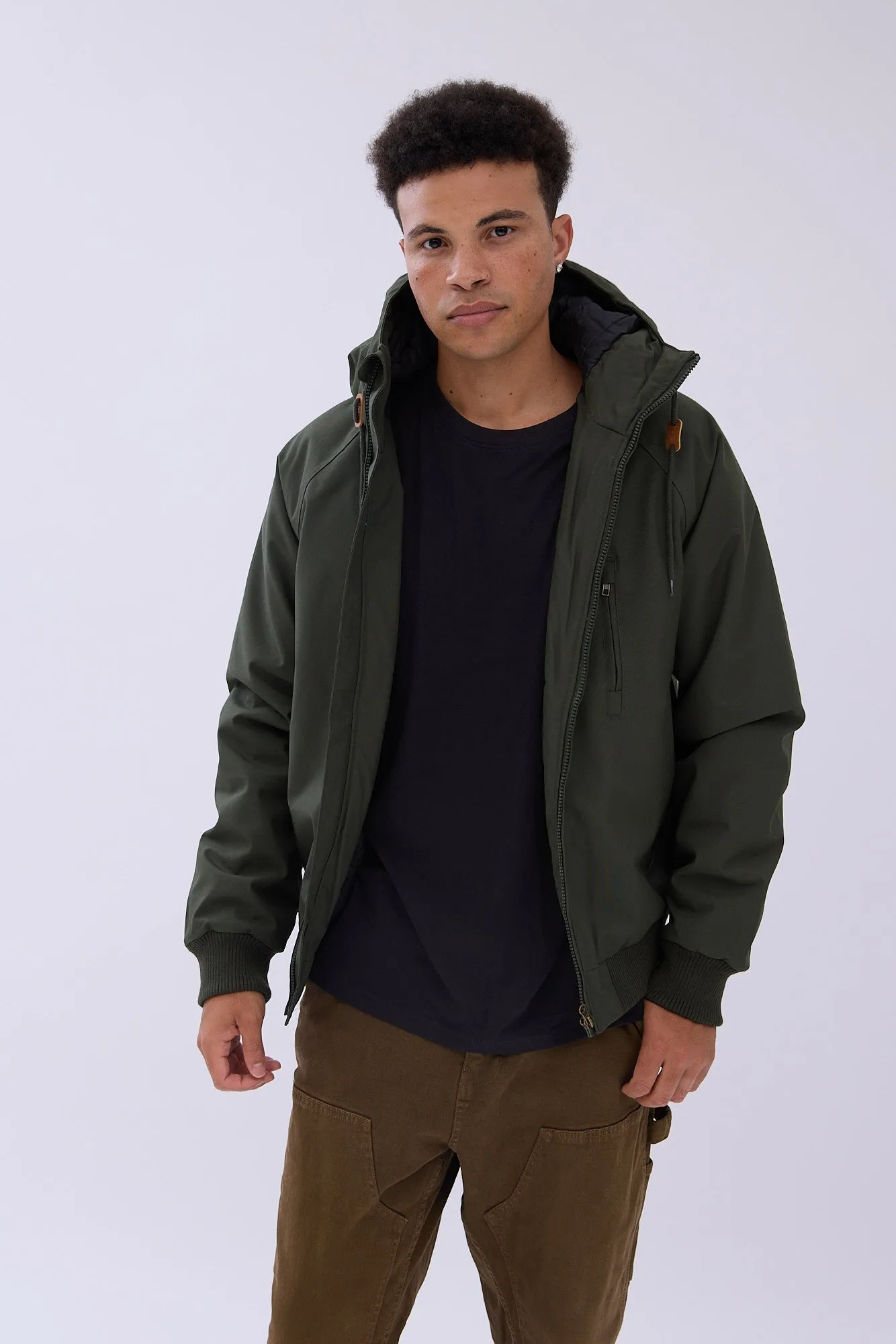 North Western Raglan Bomber Hooded Jacket