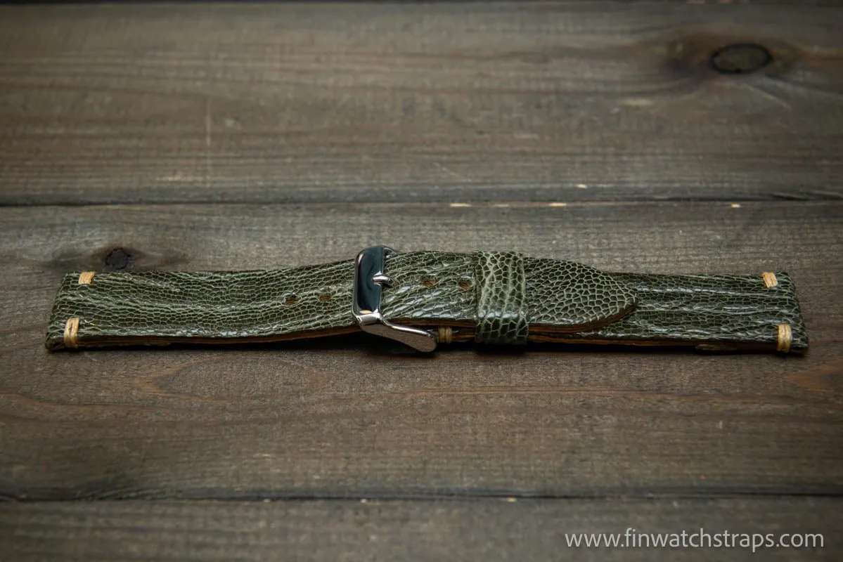 Ostrich legs leather watch strap