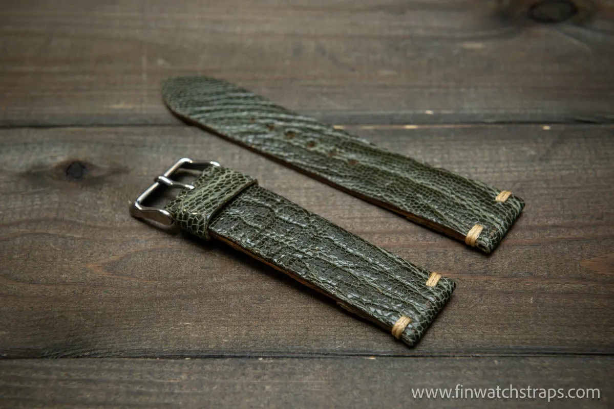 Ostrich legs leather watch strap