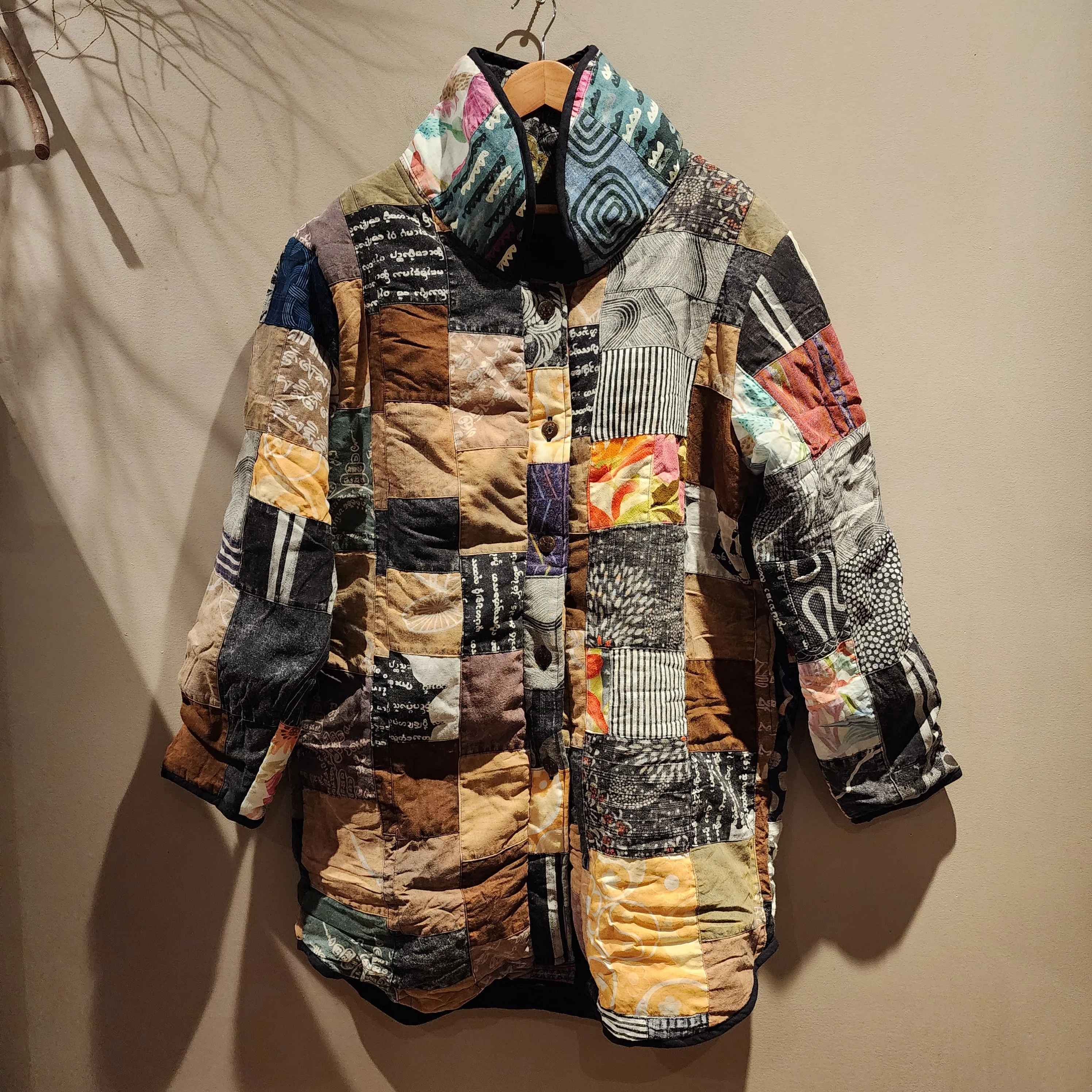 Patchwork Winter Jacket with pockets 2023B