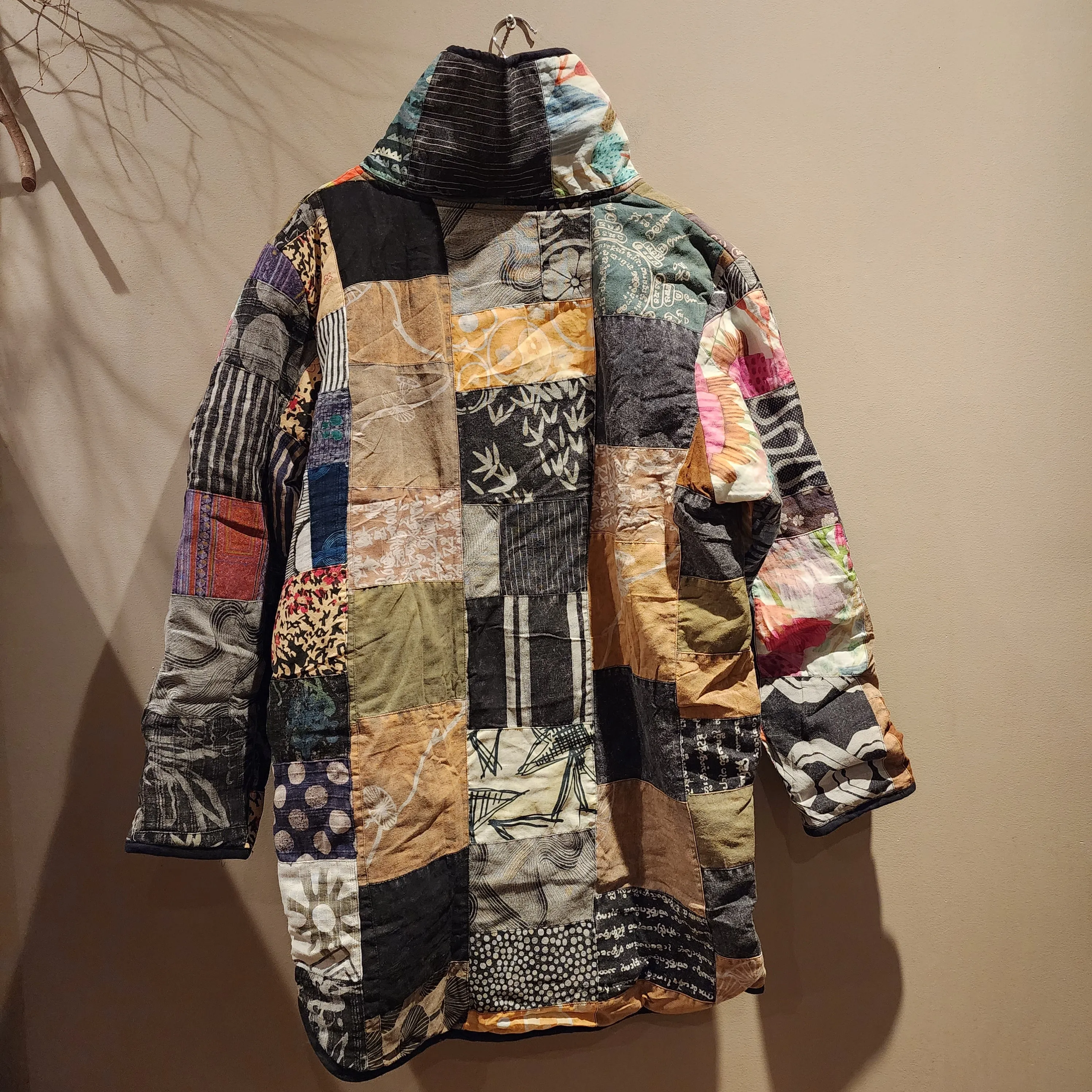 Patchwork Winter Jacket with pockets 2023B