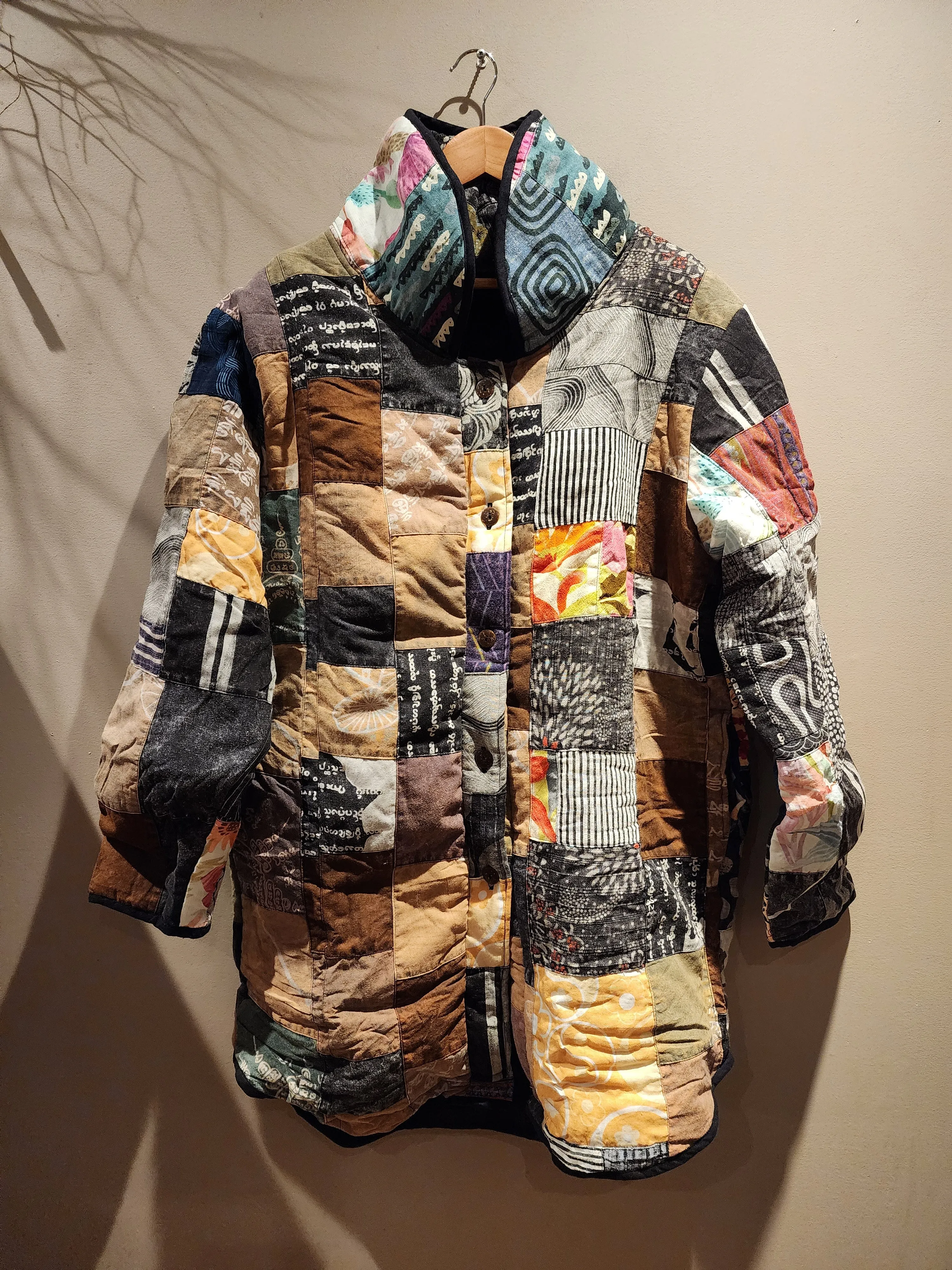 Patchwork Winter Jacket with pockets 2023B