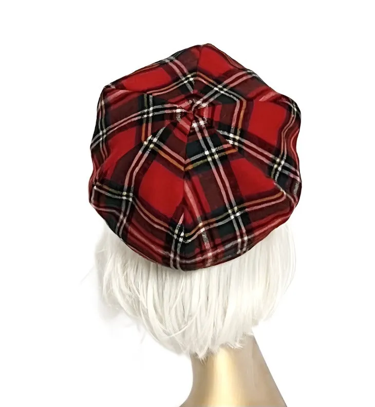 Plaid Newsboy Cap