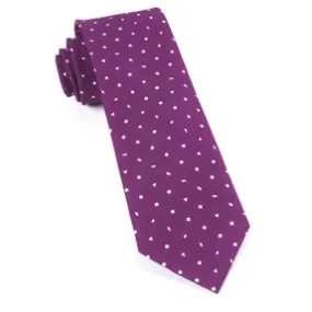 Plum Confetti Linen Necktie