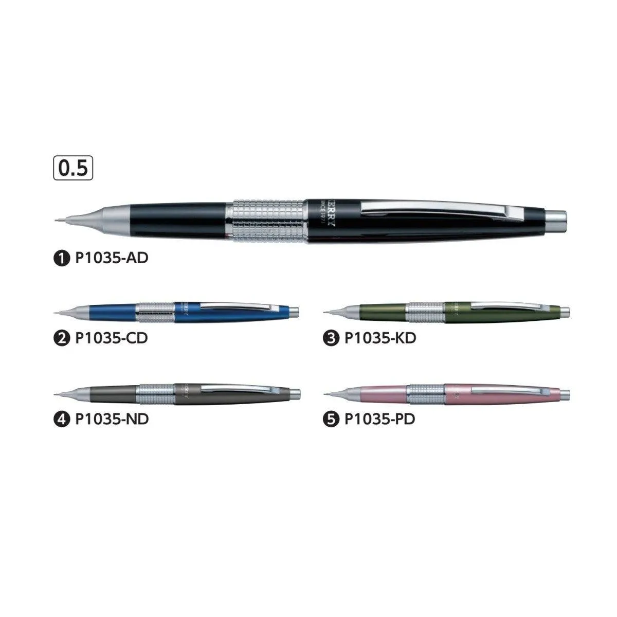 (Pre-Order) PENTEL Mannen CIL (Kelly) KERRY 0.5mm Mannen mechanical pencil P1035 Z2-1N