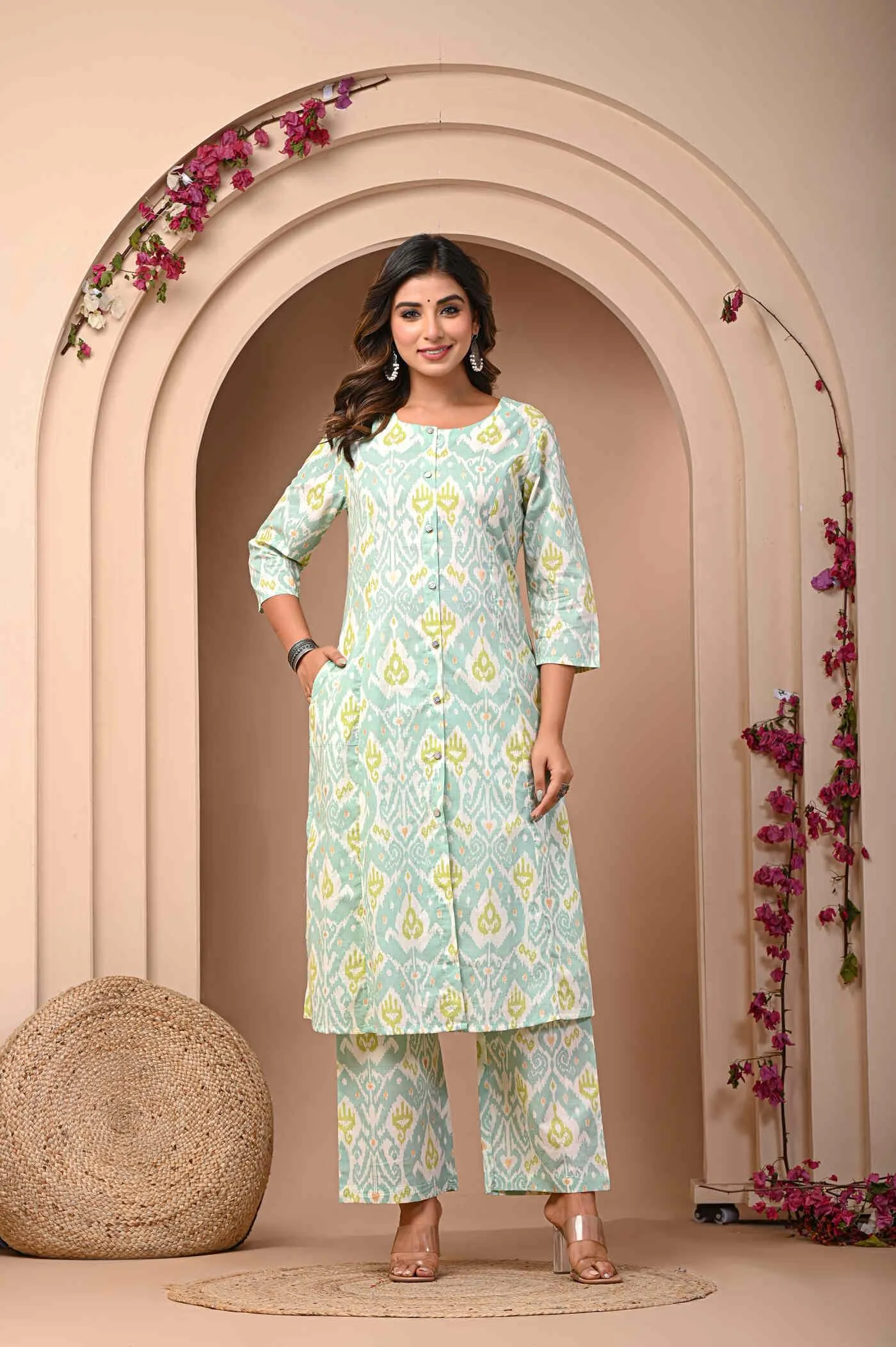 Pure Cotton Kurti With Pant Set From Women