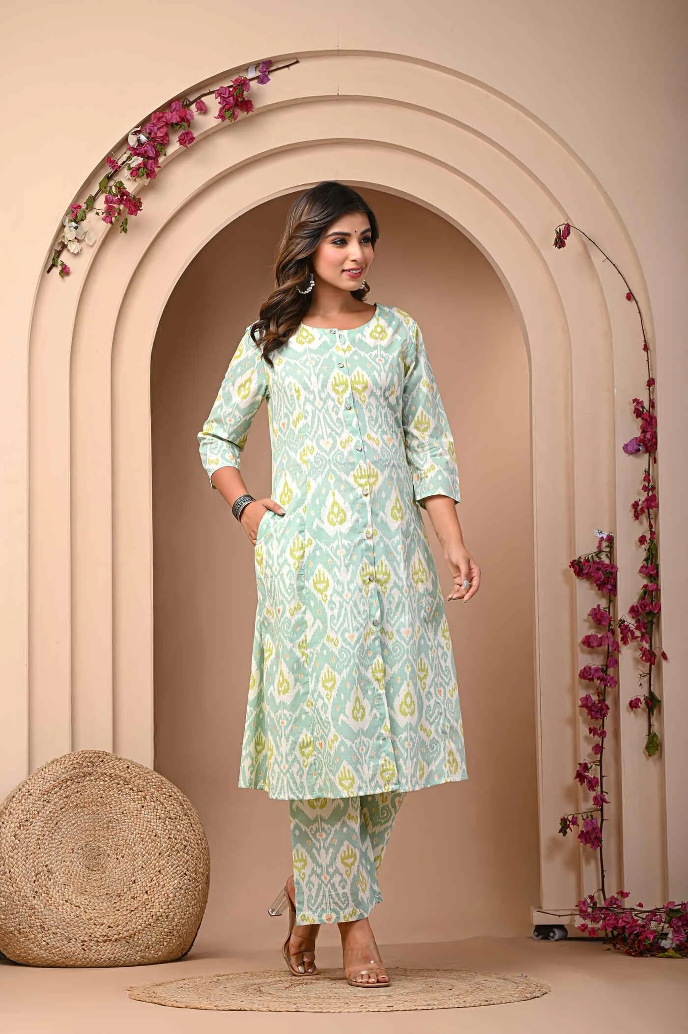 Pure Cotton Kurti With Pant Set From Women