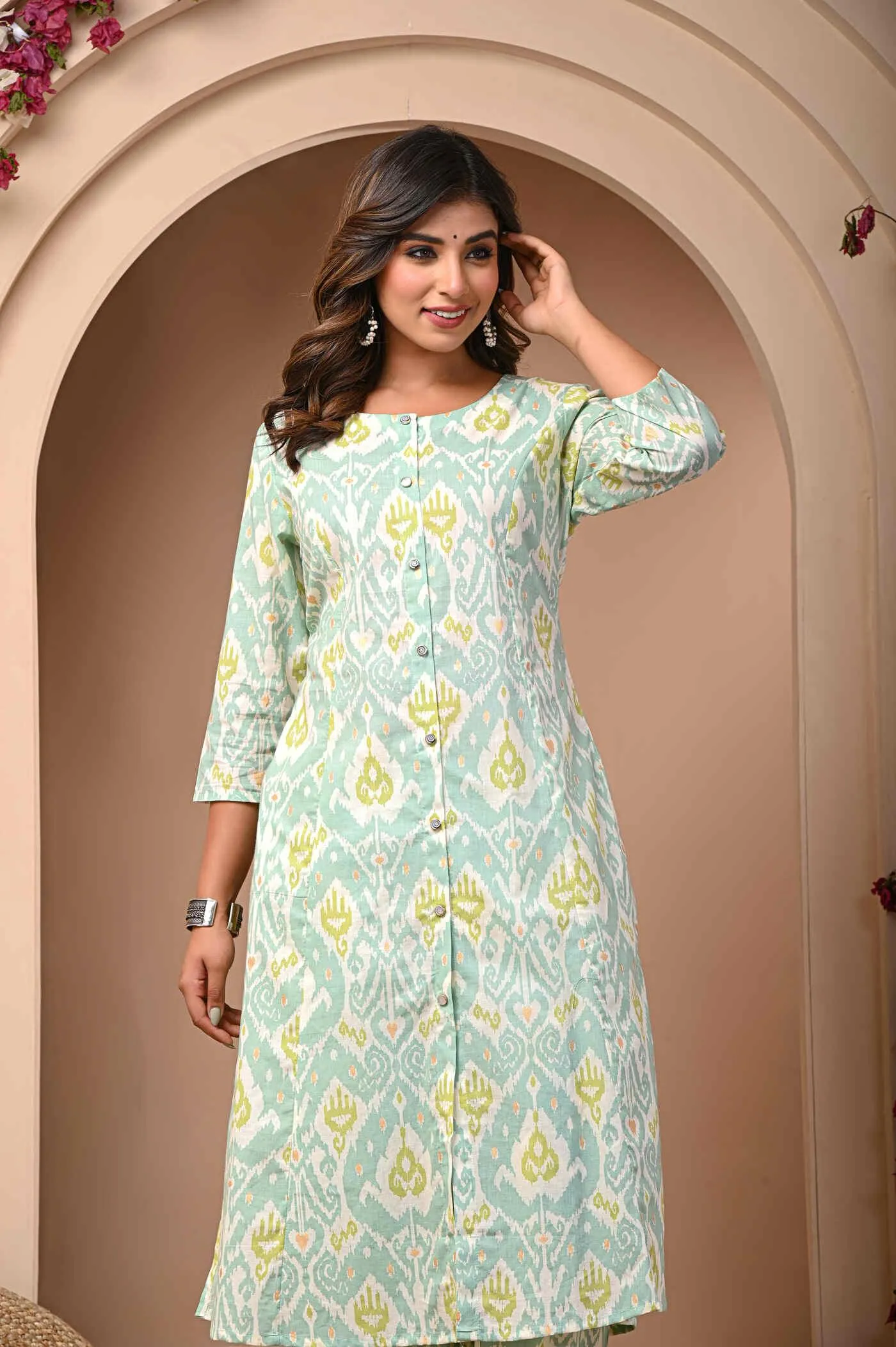 Pure Cotton Kurti With Pant Set From Women