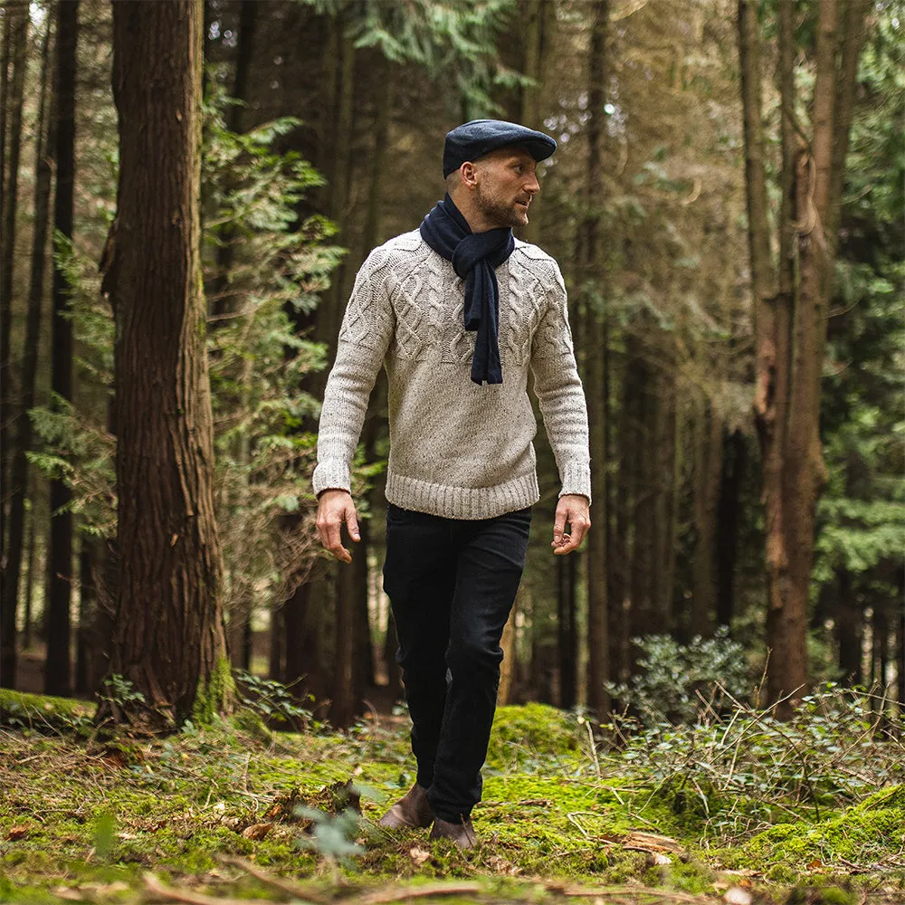 Pure Wool Harlem Flat Cap - Charcoal