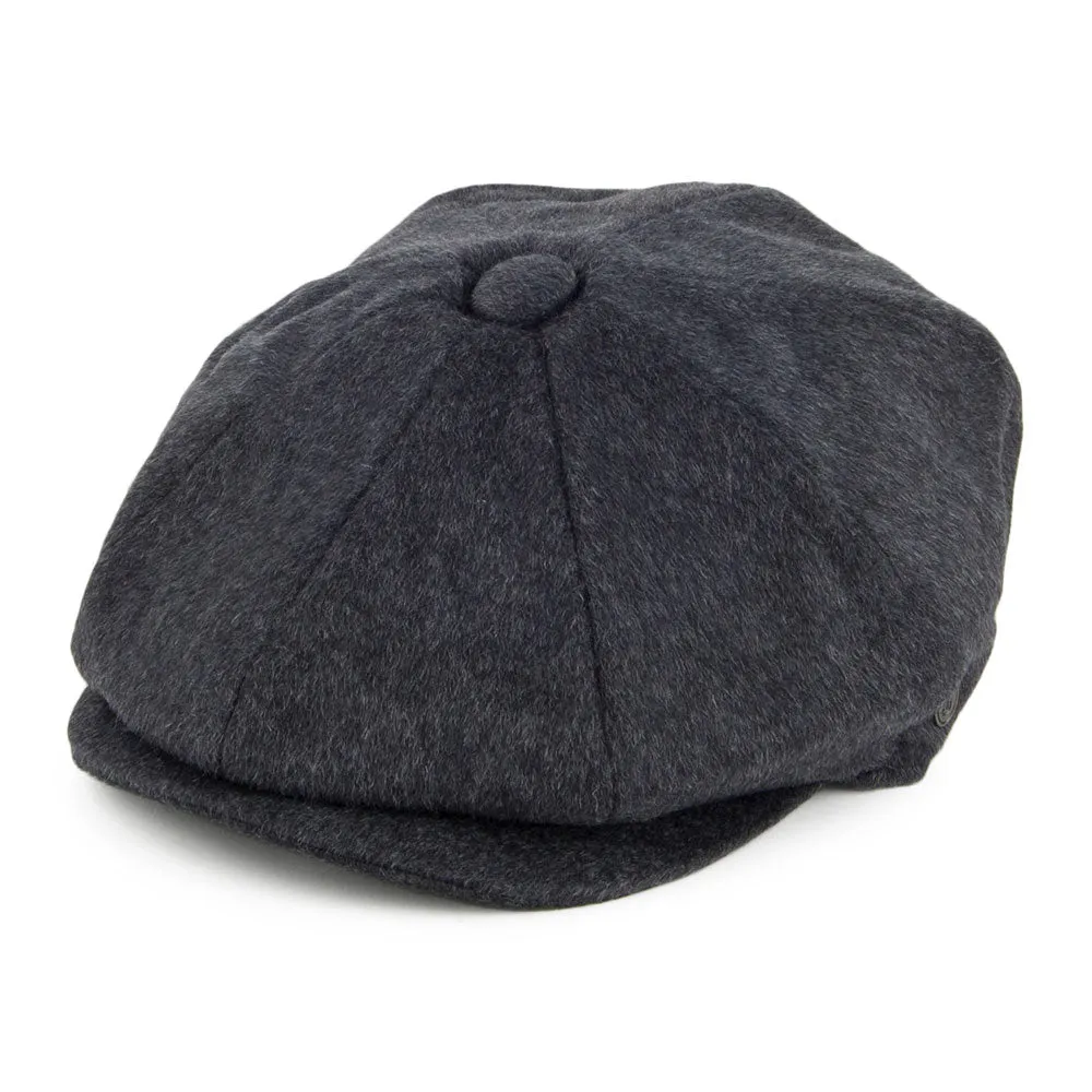 Pure Wool Harlem Newsboy Cap - Charcoal