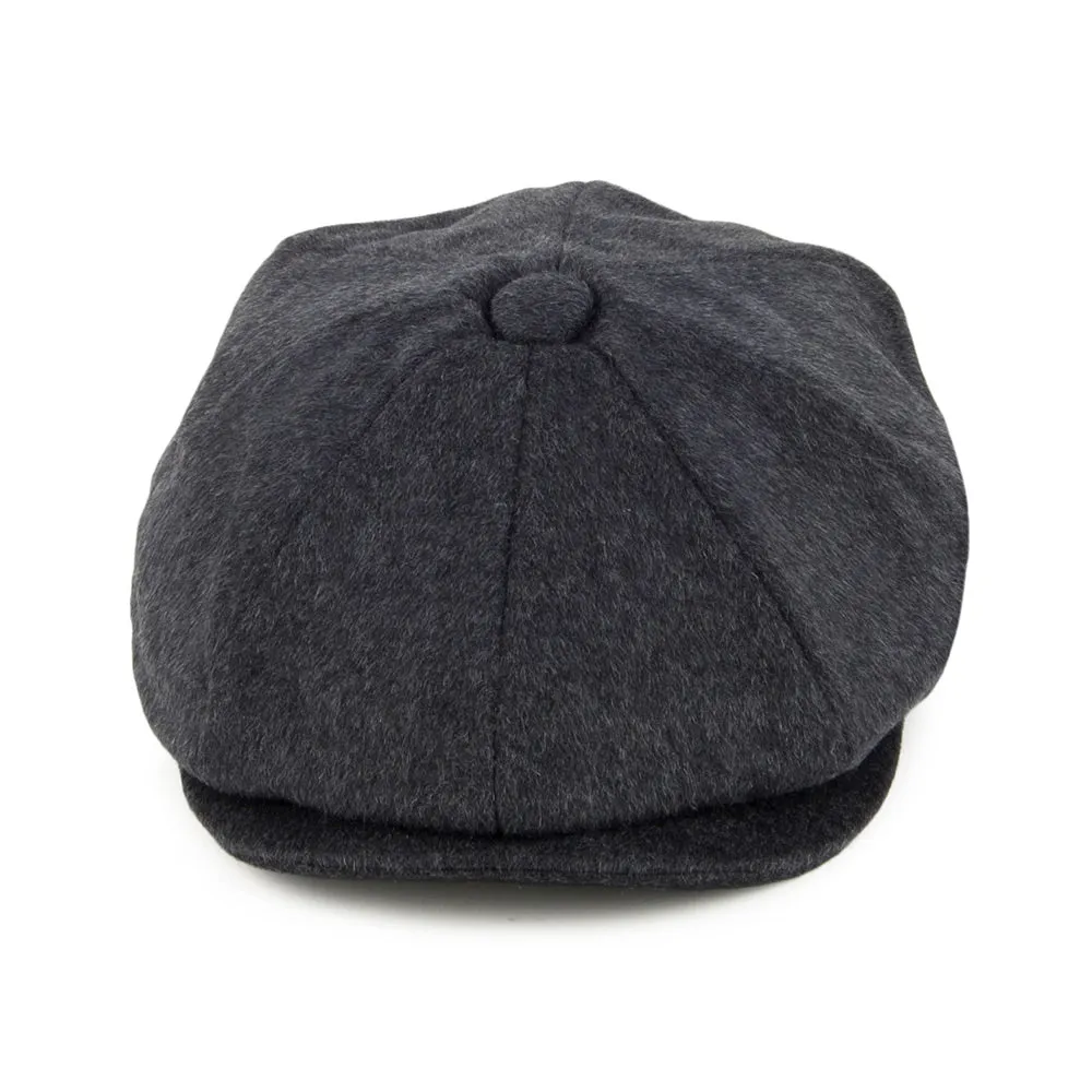 Pure Wool Harlem Newsboy Cap - Charcoal