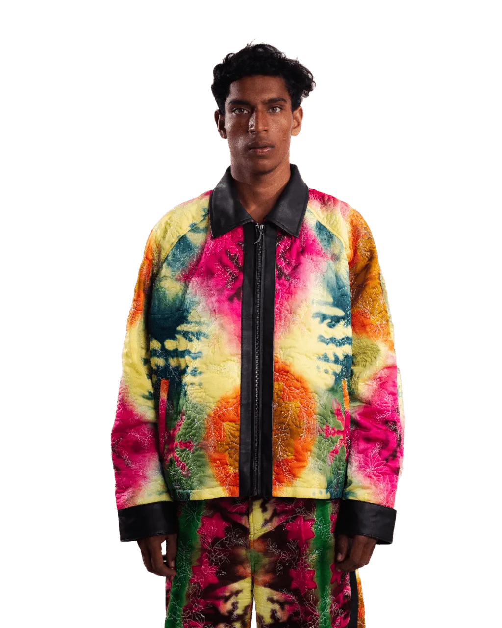 "TRIPPIN ON A SUNDAY" SILK DYED JACKET