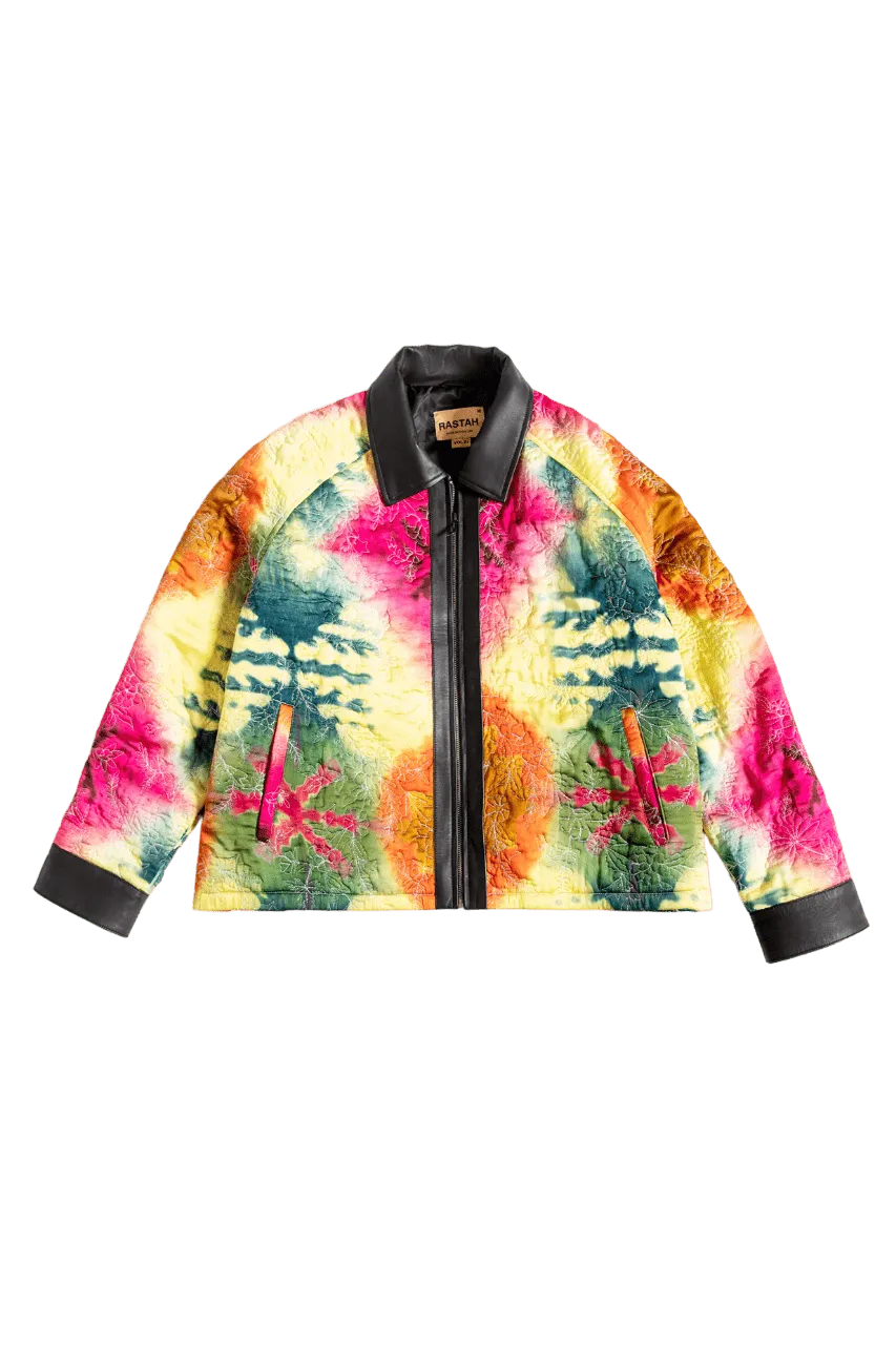 "TRIPPIN ON A SUNDAY" SILK DYED JACKET